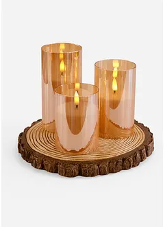 Candele decorative con LED (set 3 pezzi), bonprix