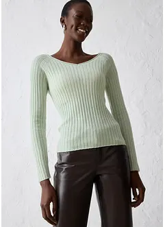 Maglione in filato fine di lana merino, bonprix