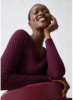 Maglione in filato fine di lana merino, bonprix