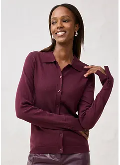 Cardigan in filato fine di misto lana morbido, bonprix