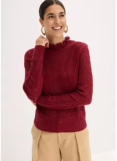 Maglione traforato di cotone, bonprix