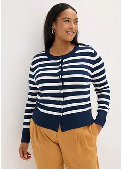 Cardigan in maglia fine a righe, bonprix