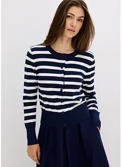 Cardigan in maglia fine a righe, bonprix