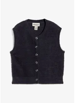 Gilet in maglia in filato peloso di misto viscosa, bonprix