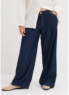 Jeans wide leg, vita media, bonprix