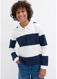 Felpa stile polo in puro cotone biologico, bonprix