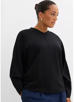 Maglia a maniche lunghe in morbido punto di Roma, bonprix