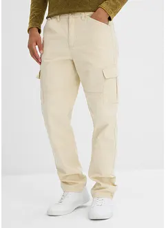 Pantaloni cargo straight in canvas di cotone, relaxed fit, bonprix