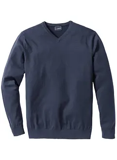 Maglione in filato fine con scollo a V, bonprix