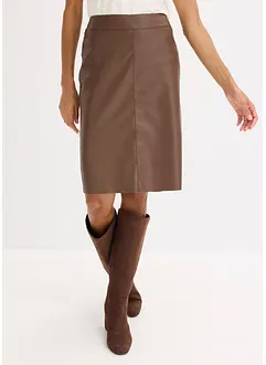 Gonna longuette in similpelle, bonprix