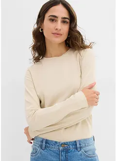 Maglia a maniche lunghe con puro cotone biologico (pacco da 2), bonprix