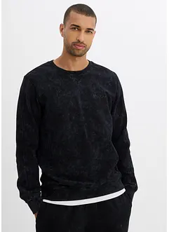 Felpa in puro cotone biologico con effetto lavato, bonprix