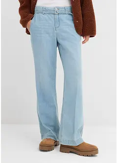 Jeans wide leg con cintura, vita media, bonprix