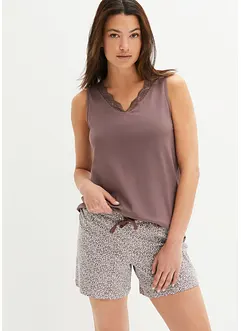 Pigiama estivo con pizzo delicato, bonprix
