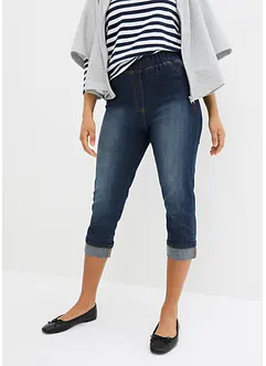 Jeans in cotone slim fit,  vita media, bonprix