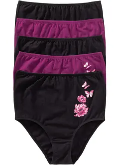 Slip a vita alta (pacco da 5), bonprix