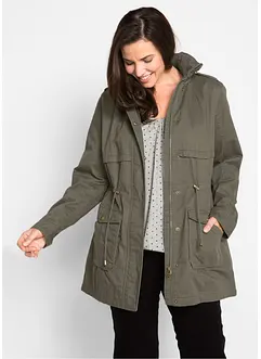 Parka di cotone foderato in jersey, bonprix
