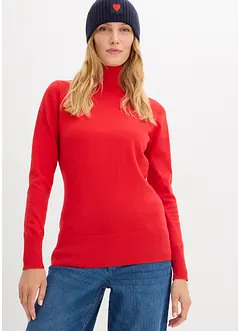 Maglione a collo alto in filato fine, bonprix