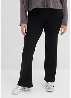 Pantaloni a zampa elasticizzati in cotone biologico, bonprix