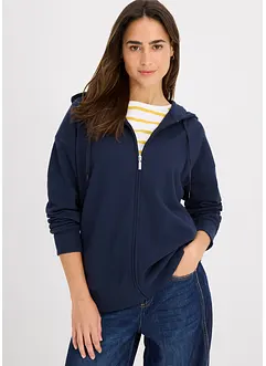 Felpa lunga con zip, bonprix