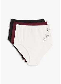 Slip a vita alta con cotone biologico (pacco da 3), bonprix