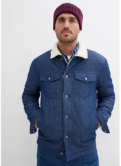 Giacca di jeans con fodera teddy, bonprix