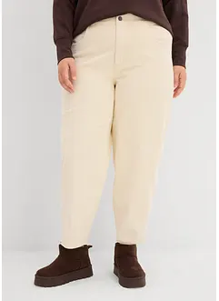 Pantaloni modello barrel in velluto a coste, bonprix
