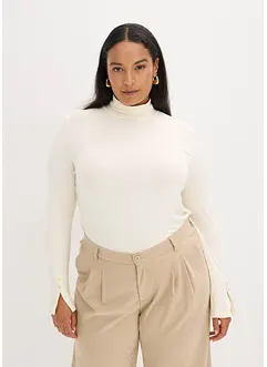 Maglia dolcevita con bottoni decorativi, bonprix