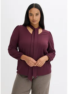 Maglia strutturata con fiocco staccabile, bonprix