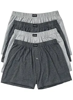 Boxer larghi in jersey con cotone morbido (pacco da 4), bonprix