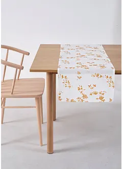 Runner da tavolo in cotone biologico con stampa lucida, bonprix