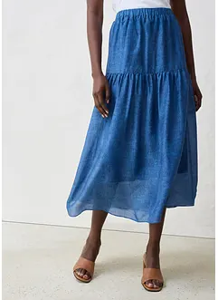 Gonna lunga in misto seta, bonprix