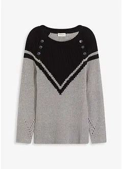 Maglione con bottoni, bonprix