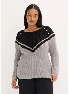 Maglione con bottoni, bonprix