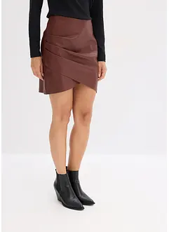 Gonna corta in similpelle, bonprix