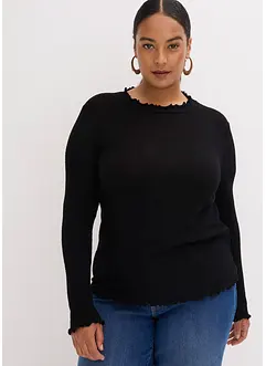 Maglia a costine in misto viscosa, bonprix