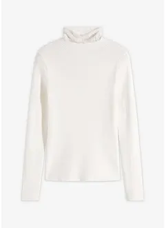 Maglione a coste in misto viscosa fluente, bonprix