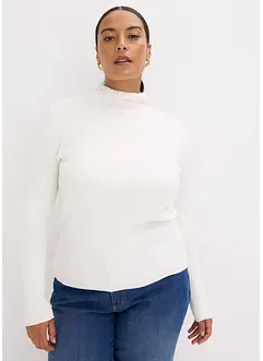 Maglione a coste in misto viscosa fluente, bonprix