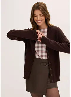 Cardigan lungo in soffice misto viscosa, bonprix