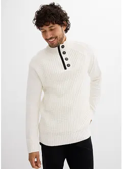 Maglione a collo alto con cotone riciclato, bonprix