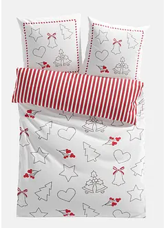 Biancheria da letto double-face con motivo natalizio, bonprix
