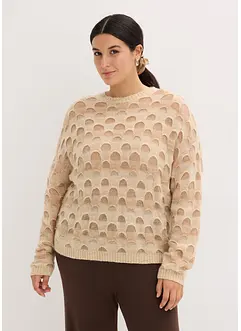 Maglione oversize con morbida lana e alpaca, bonprix