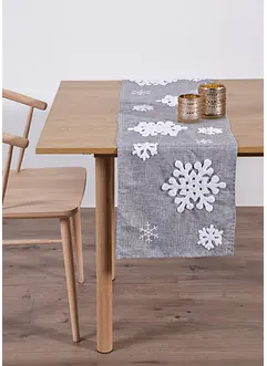 Runner da tavola con soffici fiocchi di neve, bonprix