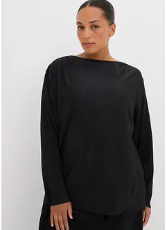 Maglia a maniche lunghe con effetto strutturato, bonprix