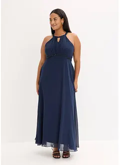 Abito lungo con applicazione di perle, bonprix