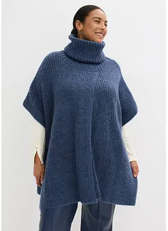 Maglione stile poncho con percentuale di lana, bonprix