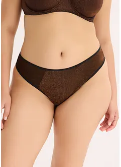 Perizoma alto in tessuto glitterato, bonprix