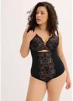 Body modellante con effetto modellante leggero e filato glitterato, bonprix