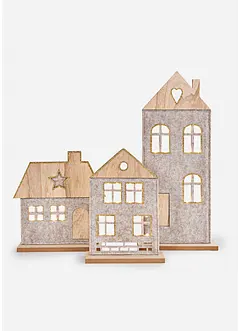 Soprammobile LED a forma di casette (set 3 pezzi), bonprix