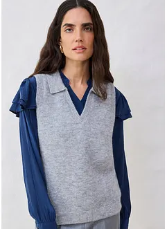Gilet in maglia con lana d'alpaca, bonprix